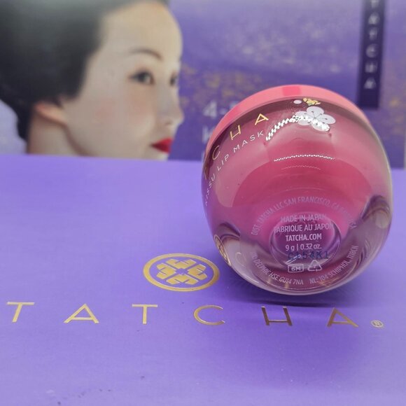 TATCHA Kissu Lip Mask Plum Blossom (LIMITED EDITION) .32 oz/9g Full Size NWOB - Picture 3 of 5
